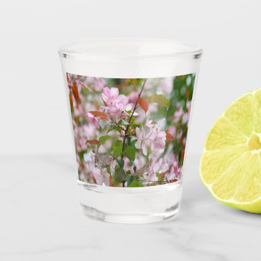 Verre A Shot Branche délicate avec fleurs pommier (Devant)