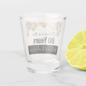 Verre A Shot Bravo à 80 ans Personnalisé Anniversaire Glas (Dos)