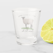 Verre A Shot Brebis de moutons du Suffolk d'aquarelle (Dos)