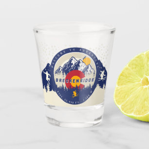 Verre A Shot Breckenridge Colorado Drapeau Montagne Ski Souveni