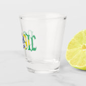 Verre A Shot Brésil en couleurs du drapeau (Droite)