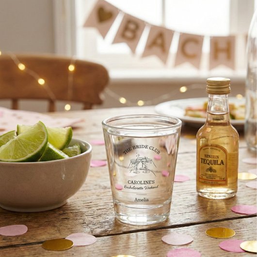 Verre A Shot Bride Club Bachelorette Weekend Favor Name