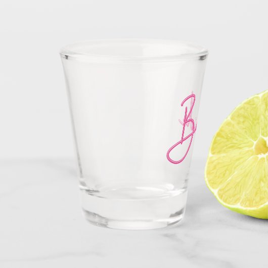 Verre A Shot Bride rose chaude (Gauche)