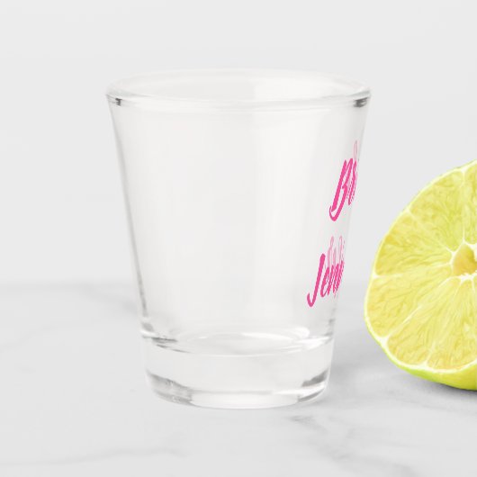 Verre A Shot Bride rose Élégant Chic Nom personnalisé Cadeaux M (Gauche)