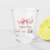 Verre A Shot Bride tying the knot blush pink bow Bachelorette (Devant)