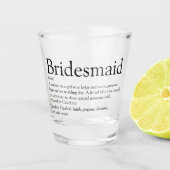 Verre A Shot Bridesmaid Définition personnalisée Favoriser (Devant)