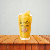 Verre A Shot Bridesmaid | Floral moderne personnalisé