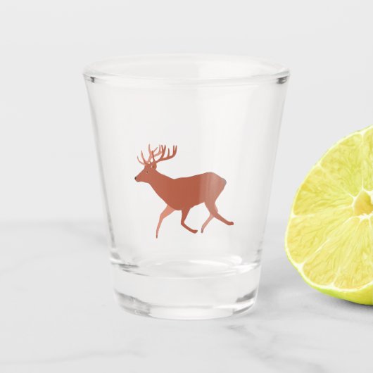 Verre A Shot Brown Deer Walking (Devant)