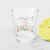 Verre A Shot Brush Script Tropical Coral Floral Beach House (Dos)