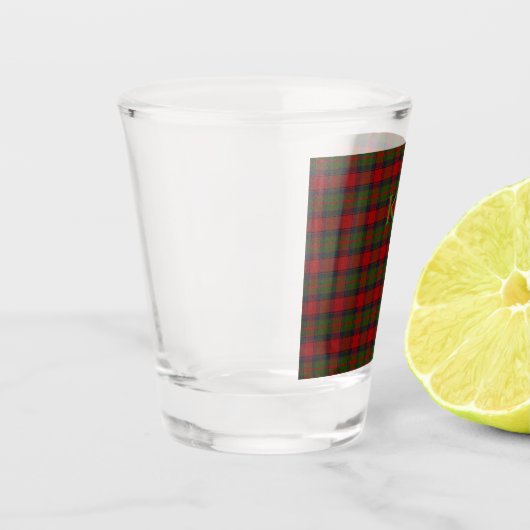 Verre A Shot Buccleuch Official Tartan avec monogramme / nom (Gauche)