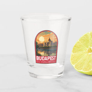 Verre A Shot Budapest Hongrie Travel Art Vintage