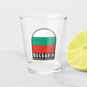 Verre A Shot Bulgarie - Emblème Distorsion Vintage