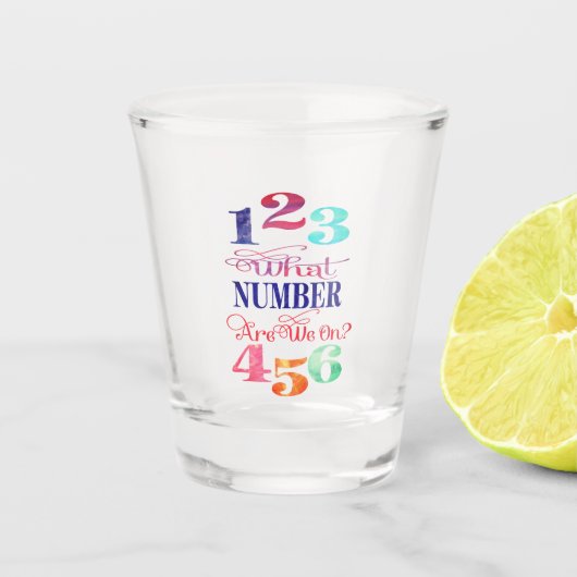 Verre A Shot Bunco Funny Quel Nombre Sommes-Nous ? (Devant)