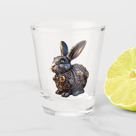 Verre A Shot Bunny de Pâques Steampunk (Devant)