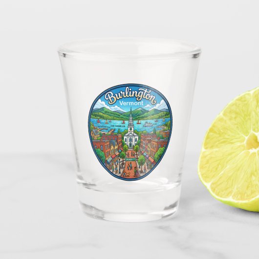 Verre A Shot Burlington USA (Devant)