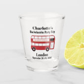 Verre A Shot Bus Rouge Londres Angleterre Faveur de l'Enterreme (Devant)