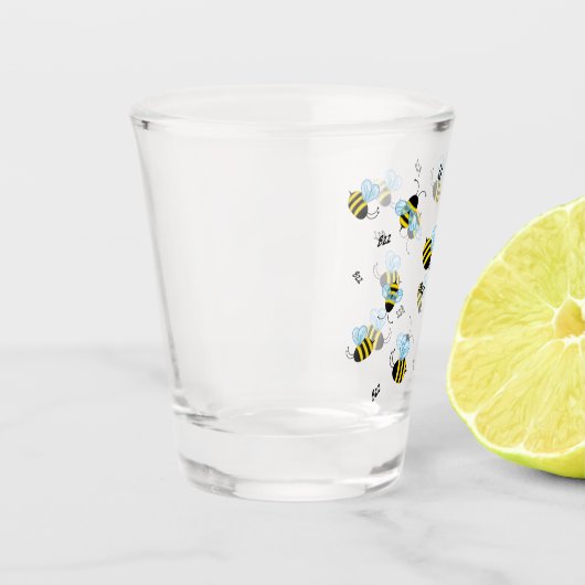 Verre A Shot Buzzing Bumble Bees Honeybees (Gauche)