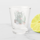 Verre A Shot Cactus aquarelle. (Dos)