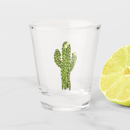 Verre A Shot Cactus de floraison de Saguaro (Devant)