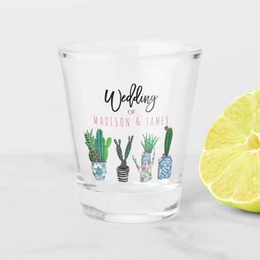 Verre A Shot Cactus Succulent | Fiesta Party | MARIAGE | (Devant)