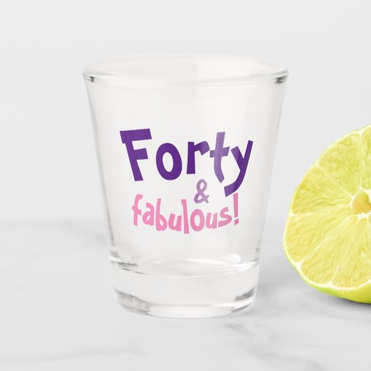 Verre A Shot Cadeau 40e anniversaire pour femmes (Devant)