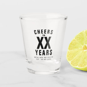Verre A Shot Cadeau d'anniversaire mariage pour les années de f