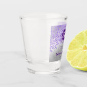 Verre A Shot Cadeau de 30 ans chic argent et paillettes violett (Gauche)
