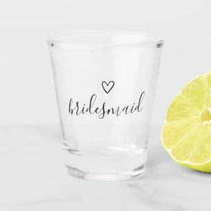 Verre A Shot Cadeau de Bridesmaid Nom de script personnalisabl