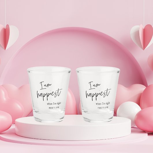 Verre A Shot Cadeau de citation romantique noire tendance