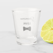 Verre A Shot Cadeau de garçon d'honneur moderne noeud papillon  (Dos)