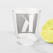Verre A Shot Cadeau de mariage initial de monogramme Faveur de (Dos)