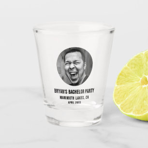 Verre A Shot Cadeau de Mariage Personnalisé avec Photo du Marié