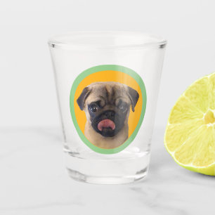 Verre A Shot Cadeau de Noël orange pour amateur de chiens carli