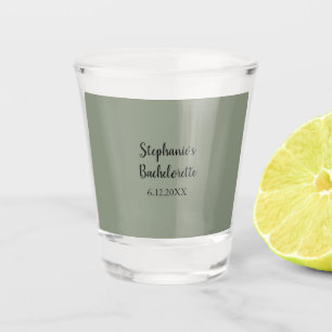 Verre A Shot Cadeau de témoin de mariage vert sauge personnalis