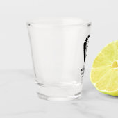 Verre A Shot Cadeau moderne noir et blanc Tuxedo Groomsman (Gauche)