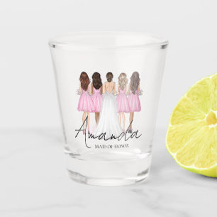 Verre A Shot Cadeau Personnalisé de Demoiselle d'Honneur avec N