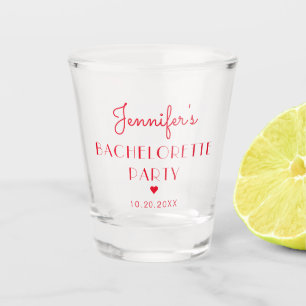 Verre A Shot Cadeau personnalisé de fête de bachelorette Retro