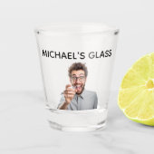 Verre A Shot Cadeau photo avec monogramme personnalisé (Devant)