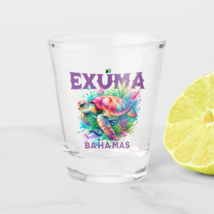 Verre A Shot Cadeau souvenir Bahamas : Exuma Bahamas Sea Turtle