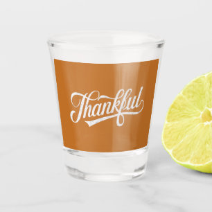 Verre A Shot Cadeau vintage de remerciement de Thanksgiving d'a