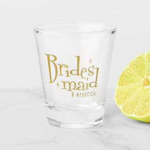 Verre A Shot Cadeaux de demoiselle d'honneur rose doré