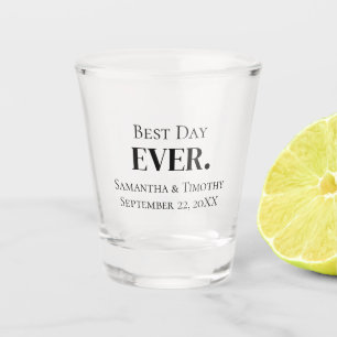 Verre A Shot Cadeaux de mariage personnalisés noir Meilleur jou