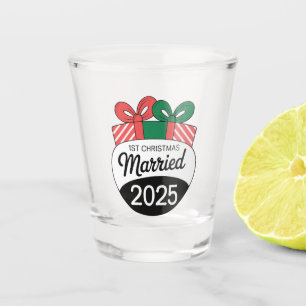 Verre A Shot Cadeaux de Noël modernes 1er Noël de mariage
