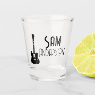 Verre A Shot Cadeaux Vintages personnalisés pour guitariste, mu