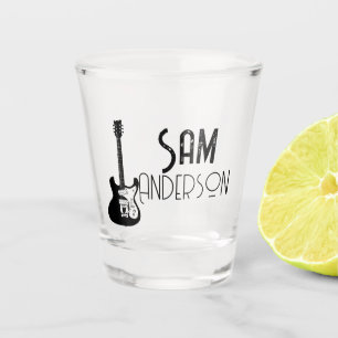 Verre A Shot Cadeaux Vintages personnalisés pour guitariste, mu