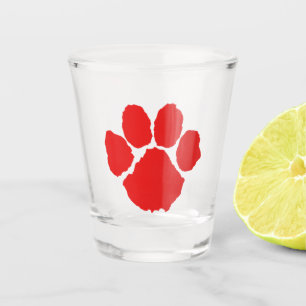 Verre A Shot Café Paw Rouge