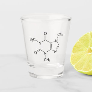 Verre A Shot Caffeine Molecule Chemistry Coffee Atoms