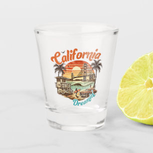 Verre A Shot California Dreamin’ - pont côtier, plage