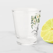Verre A Shot Calligraphie Aimer Vert Floral Mariage (Gauche)