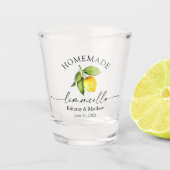 Verre A Shot Calligraphie Aquarelle Limoncello fait maison Citr (Devant)